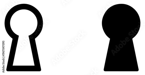 vintage keyhole lock security access icon