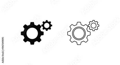 a set of interlocking gears Vector