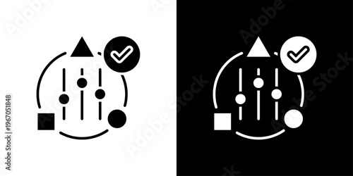 Adaptability Icon Sheet Black And White