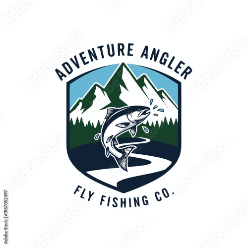 Dynamic Salmon Leaping from Water for Fly Fishing Adventure.