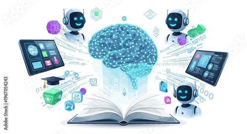 AI Robots Learn and Innovate from Open Book, Digital Brain & Tablets