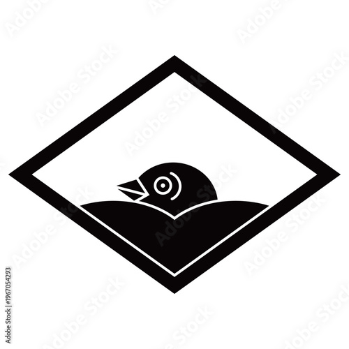 家紋です。菱に覗き雁金といいます。