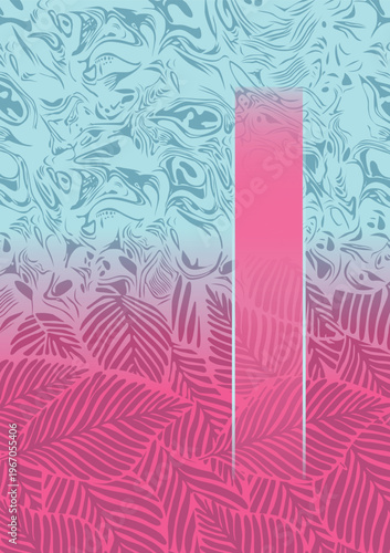 Fotografía yan and Pink Abstract Tropical Leaf Sports Jersey Sublimation Pattern