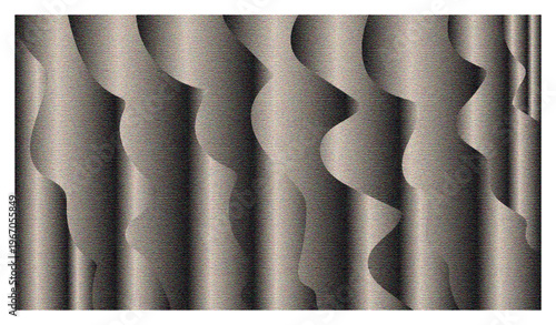 Old paper texture and abstract background with metal pipes create a weathered material pattern featuring brown wood