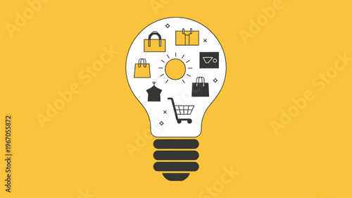 e commerce concept shopping icons