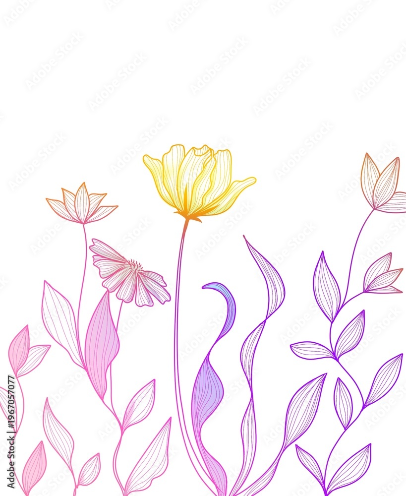 Fototapeta premium Cristals minerals illustration on White background 