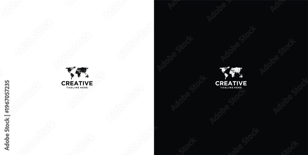Fototapeta premium eco-friendly travel logo design reality around the world