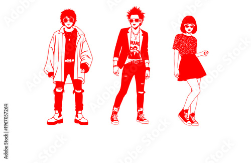 Pop Star Celebrity Fashion Silhouette Sticker, Indie Sleaze Sunglasses Vector, Modern Subculture Music Icon Illustration