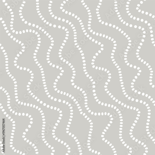 Vector seamless pattern. Modern spotted texture. Repeating abstract dotted background. Graphic smooth winding lines. Can be used as a swatch in Adobe Illustrator.