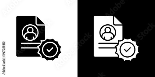 Verification Icon Sheet Black And White