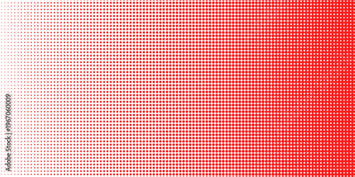 Photography An abstract background with a vibrant red-to-white dot pattern, creating a clean and retro-inspired graphic perfect for digital and print media