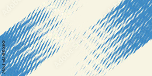 Grunge grainy blue brush stroke with spray texture. Hand drawn distress damaged vintage banner with zigzag bold line. Rough thick brush stroke texture. Spray paint effect vector background.