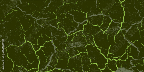 Minimalist Abstract Green Grunge Texture with ground cracks For Banner, Cover, and Flyer. vector modern. eps 10