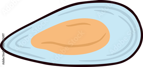 Mussels in shell, fresh mollusk, seafood. Delicacy, gourmet.