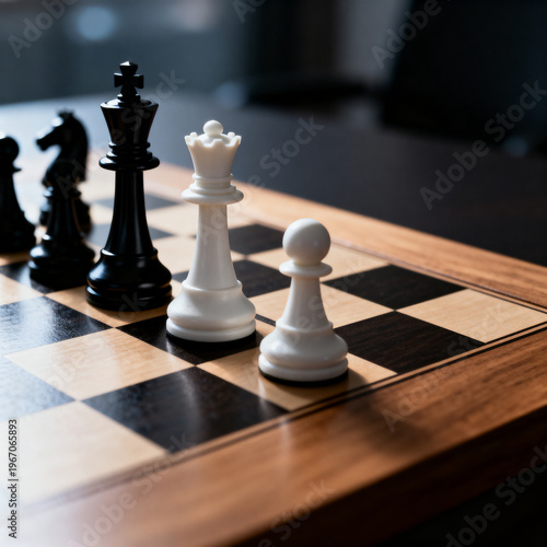 Business Investment Strategy with Chess Pieces on Board