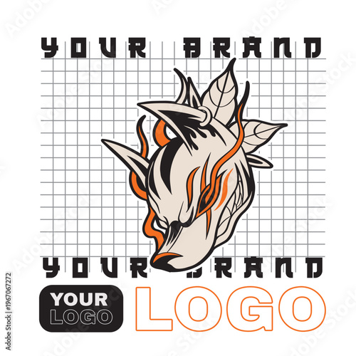 japanese fox mask vector, japanese mask	