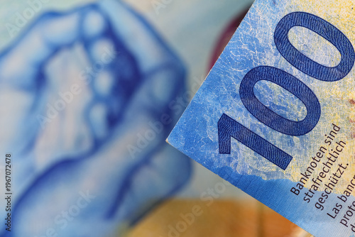 This is a 100 franc Swiss banknote