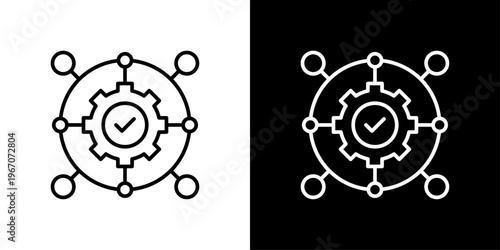 Algorithm Icon Sheet Black And White