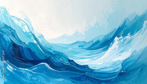 夏の海と波の風景