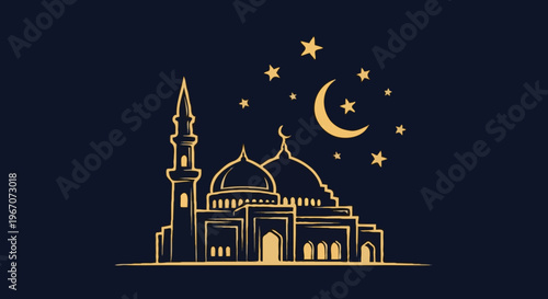 vector illustration of mosque