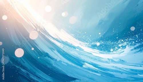 夏の海と波の風景