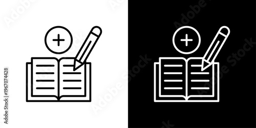 Story Icon Sheet Black And White