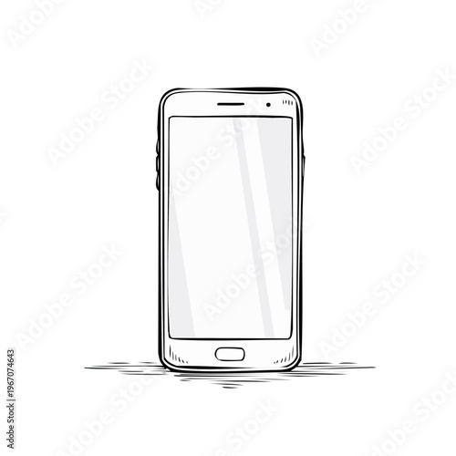 Blank smart phone vector