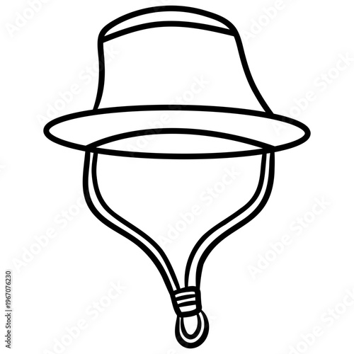 safari hat vector icon