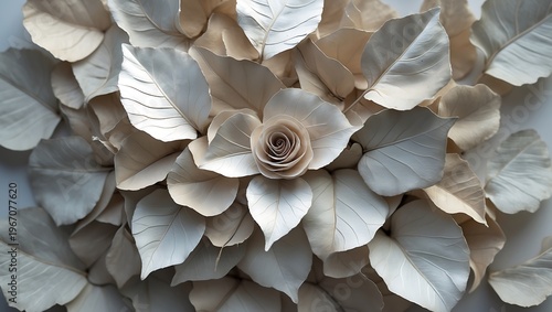 Close-up view of a textured succulent plant with intricate leaf patterns and small green buds