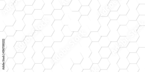 White abstract honeycomb mosaic and tile geometric hexagon vector illustration. geometric digital technology polygon science vintage square mosaic and web cover business texture.