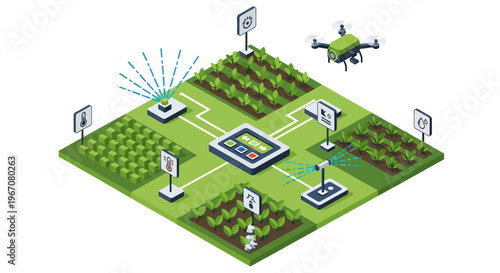 Smart Farming Technology with Drone and Sensors.