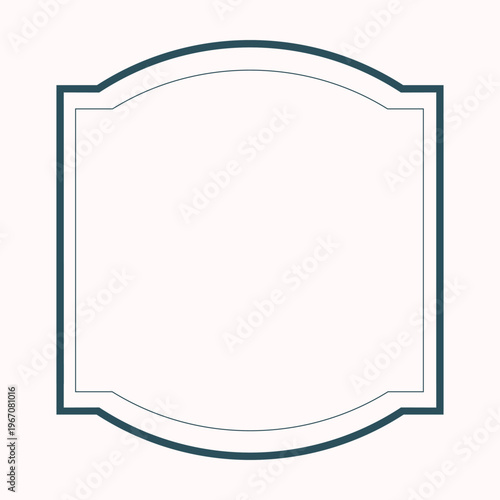 Classic arched vintage label frame for product packaging vector