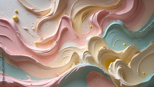 Whimsical abstract swirls of ethereal fantasy landscapes