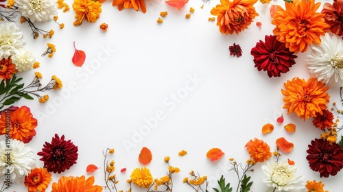tropical flowers with white background Created With Generative AI Technology