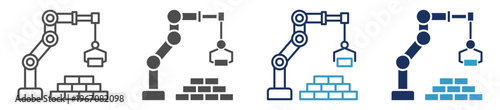 robot construction multi purpose icon set