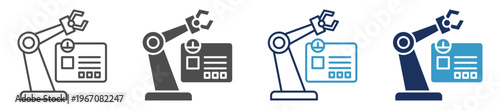 robotic control multi purpose icon set