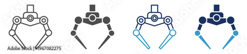 mechanical grippers multi purpose icon set