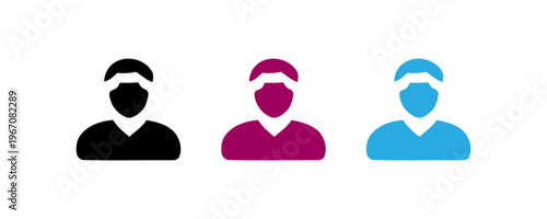colorful people icons wearing masks