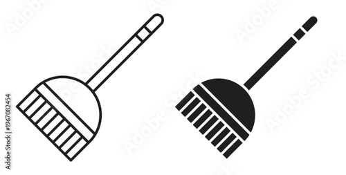 Broom icon vector pictogram pack. icon vector template