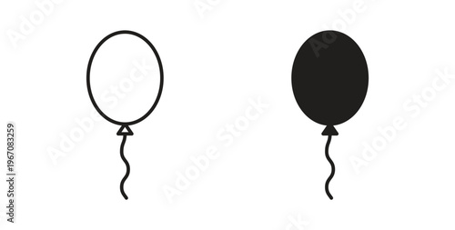 Balloons icon vector pictogram pack. icon vector template