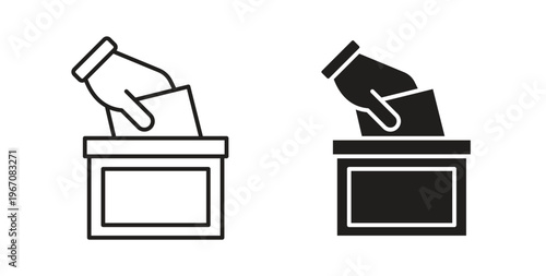 Ballot icon vector pictogram pack. icon vector template