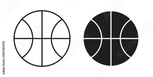 Basketball icon vector pictogram pack. icon vector template