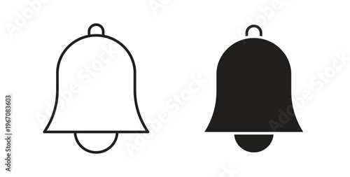 Bell icon vector pictogram pack. icon vector template