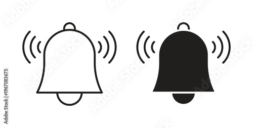 Bell ring icon vector pictogram pack. icon vector template