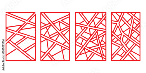 Collage Grid Manga Comic Storyboard Template – Blank Page Layout for Photo Album, Poster and Flyer Design Vector