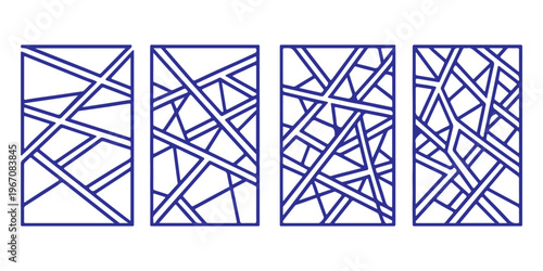 Collage Grid Manga Comic Storyboard Template – Blank Page Layout for Photo Album, Poster and Flyer Design Vector