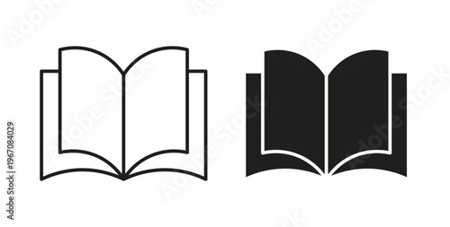 Book open icon vector pictogram pack. icon vector template
