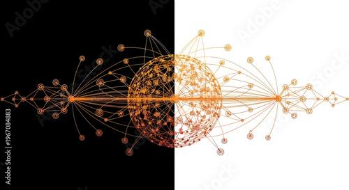 Network connections and global communication concept.