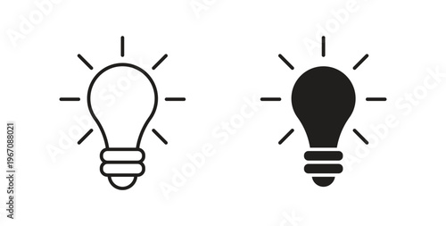 Bulb icon vector pictogram pack. icon vector template