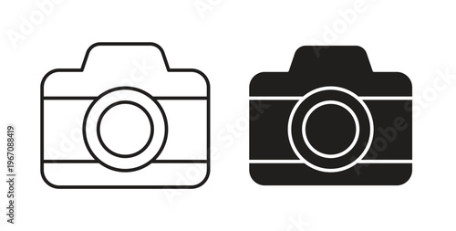 Camera icon vector pictogram pack. icon vector template